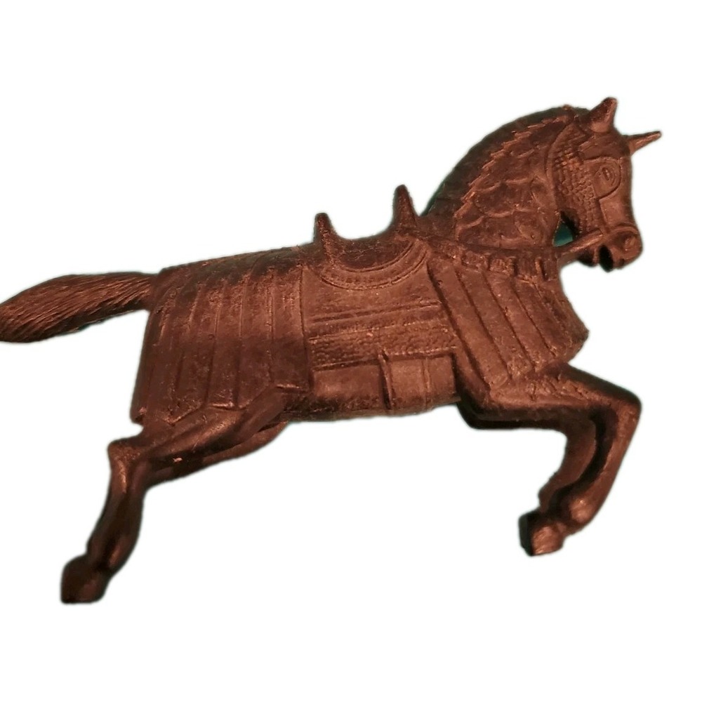 MARX‎ TOYS MEDIEVAL KNIGHT 2.75" Vintage  Black HORSE